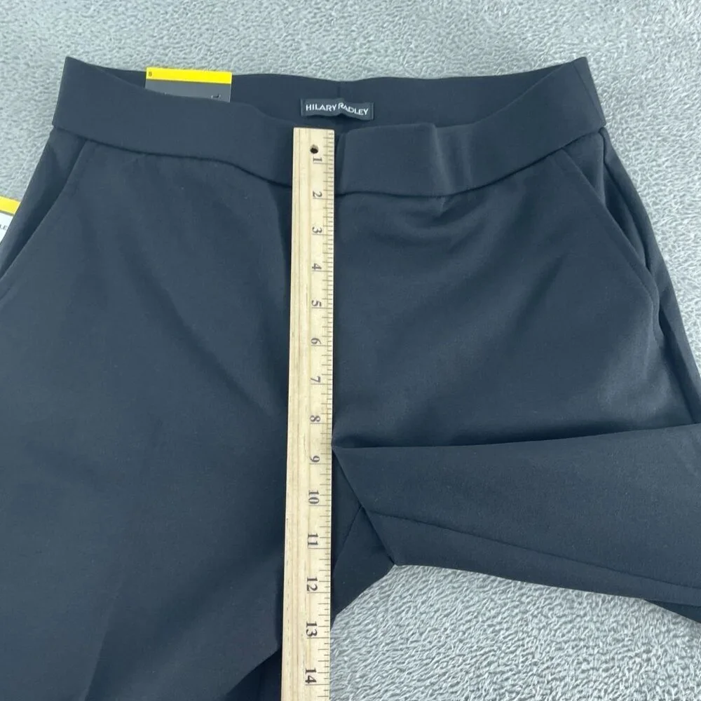 Hilary Radley Black Slim Leg Pants S Mid Rise 26" Inseam NWT 5187 - Picture 7 of 9